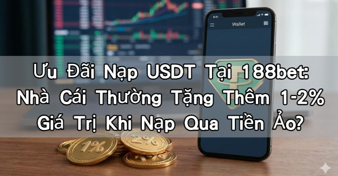 Ưu Đãi Nạp USDT Tại 188bet: Nhà Cái Thường Tặng Thêm 1-2% Giá Trị Khi Nạp Qua Tiền Ảo?